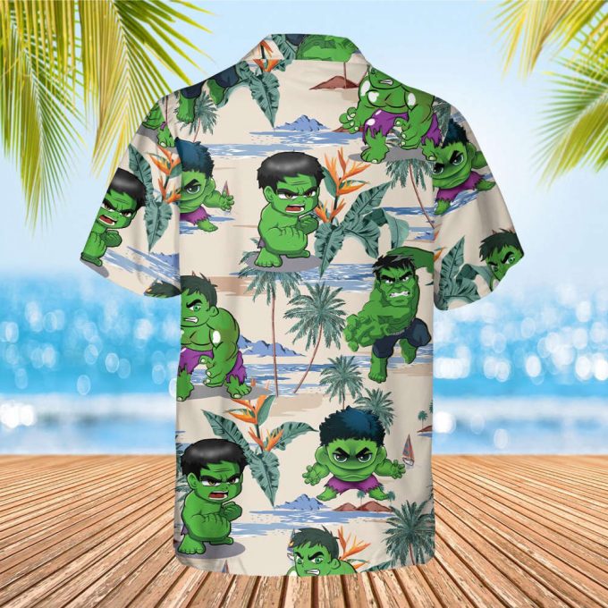 Marvel Hulk Hawaiian Shirt, Captain America Hawaiian Shirt, Avengers Hawaiian Shirt, Beach Holiday Hawaii Shirt, Summer Vacation Aloha Shirt 3