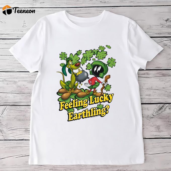 Marvin The Martian Looney Tunes St Patrick S Day Tee – Feeling Lucky! 1