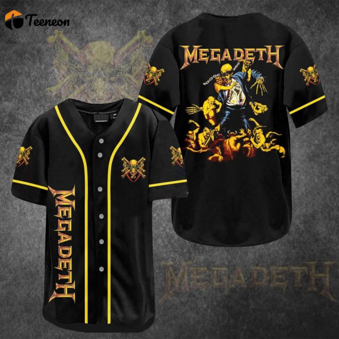 Megadeth Baseball Jersey Gift For Men And Women 1