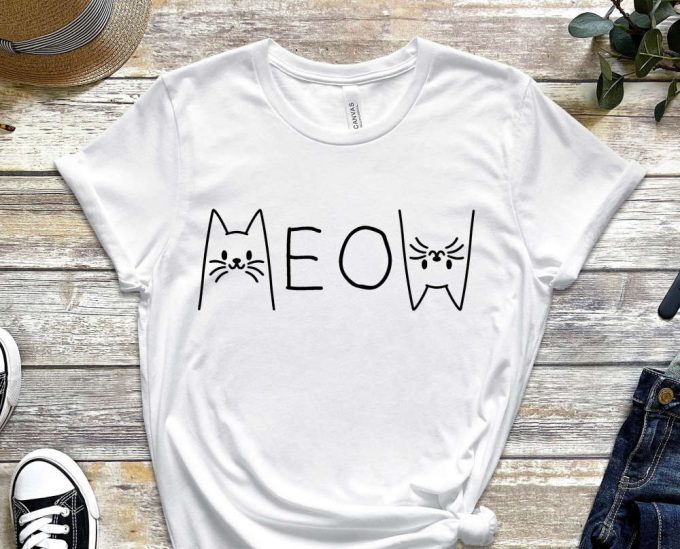 Meow Shirt, Kitty Shirt, Cute Cat Shirt, Upside Down Shirt, Graphics Tee, Cat Design, Kitty Shirt, Cool Cat Shirt, Gift For Cat Lover