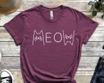 Meow Shirt, Kitty Shirt, Cute Cat Shirt, Upside down Shirt, Graphics Tee, Cat Design, kitty Shirt, Cool Cat Shirt, Gift For Cat Lover