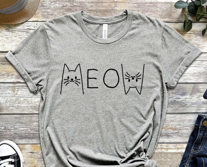 Meow Shirt, Kitty Shirt, Cute Cat Shirt, Upside Down Shirt, Graphics Tee, Cat Design, Kitty Shirt, Cool Cat Shirt, Gift For Cat Lover