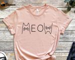 Meow Shirt, Kitty Shirt, Cute Cat Shirt, Upside down Shirt, Graphics Tee, Cat Design, kitty Shirt, Cool Cat Shirt, Gift For Cat Lover