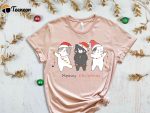 Meowy Christmas Shirt, Christmas Cats Shirt, Merry Christmas Tshirt, Meowy Tees, Funny Christmas Outfits, Christmas Gift Ideas For Cat Lover