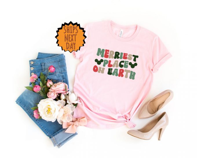 Merriest Place On Earth Shirt, Family Gift Shirt, Happiest Place Shirt, Mouse Ears Shirt,  Family Vacation Trip Shirt ,Merriest Gift Shirt