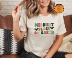 Merriest Place On Earth Shirt, Family Gift Shirt, Happiest Place Shirt, Mouse Ears Shirt,  Family Vacation Trip Shirt ,Merriest Gift Shirt