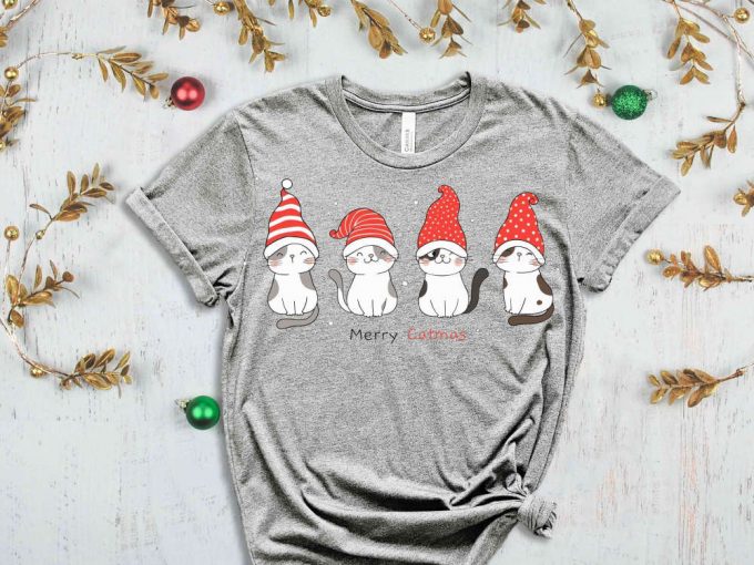 Merry Catmas T-Shirt, Christmas Cats Shirt, Cute Christmas Tees, Merry Christmas Shirt, Christmas Gift For Cat Owner, Cat Lover Tshirt 4