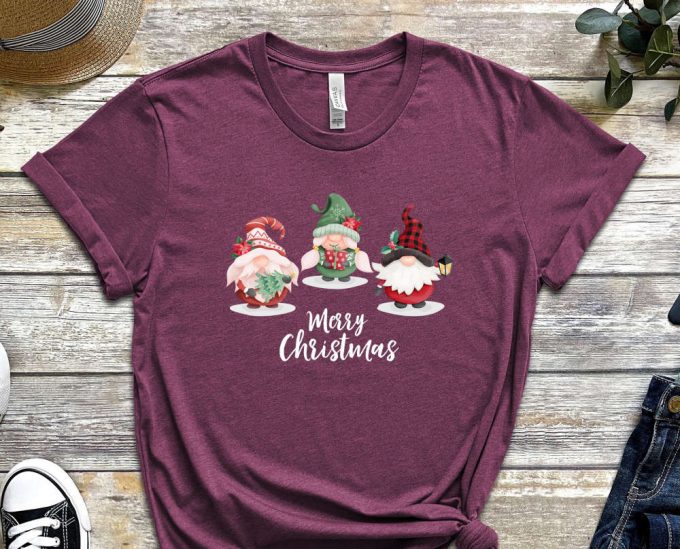 Merry Christmas Gnomes T-Shirt, Gnomes Shirt, Holiday Shirt, Merry Xmas Shirt, Gift For Xmas, Funny Christmas Outfits, Xmas Party Apparel 3