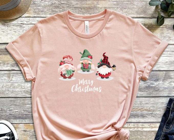 Merry Christmas Gnomes T-Shirt, Gnomes Shirt, Holiday Shirt, Merry Xmas Shirt, Gift For Xmas, Funny Christmas Outfits, Xmas Party Apparel 5