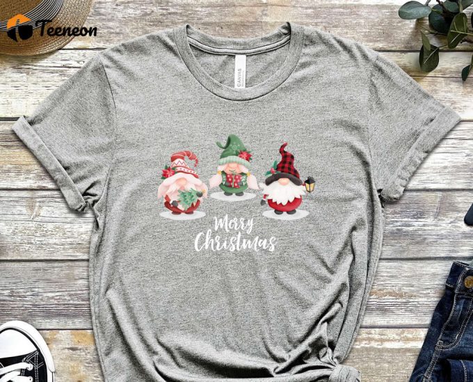 Merry Christmas Gnomes T-Shirt, Gnomes Shirt, Holiday Shirt, Merry Xmas Shirt, Gift For Xmas, Funny Christmas Outfits, Xmas Party Apparel 1