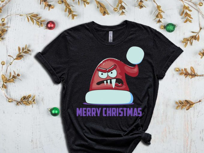 Merry Christmas Hat T-Shirt, Merry Christmas Shirt, Funny Christmas Shirt, Christmas Gift Ideas, Sassy Santa Tees, Santa'S Hat Graphic Tees 3