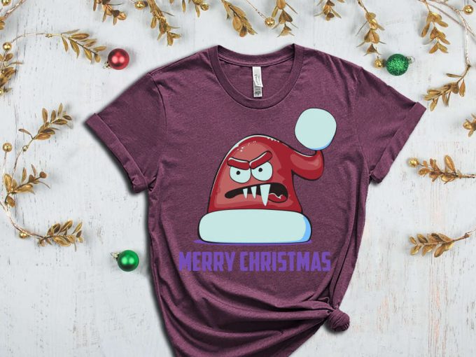 Merry Christmas Hat T-Shirt, Merry Christmas Shirt, Funny Christmas Shirt, Christmas Gift Ideas, Sassy Santa Tees, Santa'S Hat Graphic Tees 4