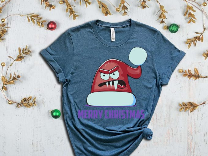 Merry Christmas Hat T-Shirt, Merry Christmas Shirt, Funny Christmas Shirt, Christmas Gift Ideas, Sassy Santa Tees, Santa'S Hat Graphic Tees 5