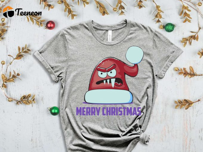 Merry Christmas Hat T-Shirt, Merry Christmas Shirt, Funny Christmas Shirt, Christmas Gift Ideas, Sassy Santa Tees, Santa'S Hat Graphic Tees 1