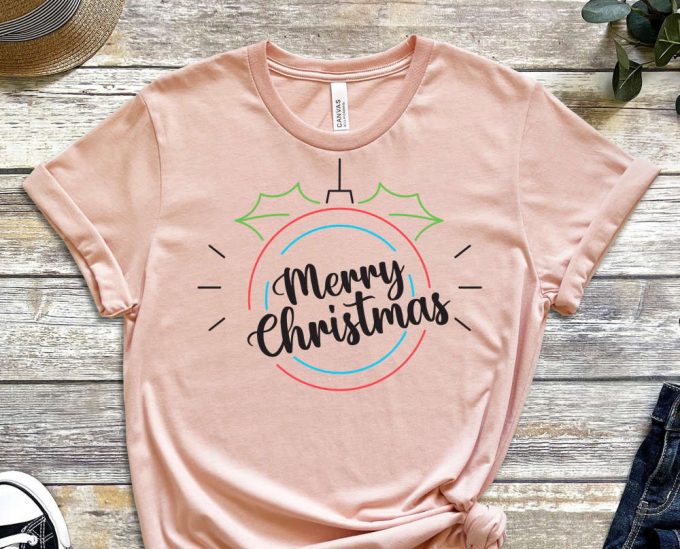 Merry Christmas Ornament Shirt, Christmas Shirt, Xmas Apparel, Merry Xmas Tees, Funny Christmas Clothing, Holly Jolly Shirt, Christmas Gift 3