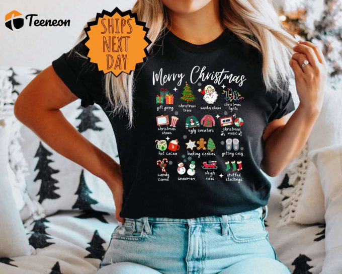 Merry Christmas Shirt: Vintage 70S Style T-Shirt For Christmas Family Perfect Gift 1