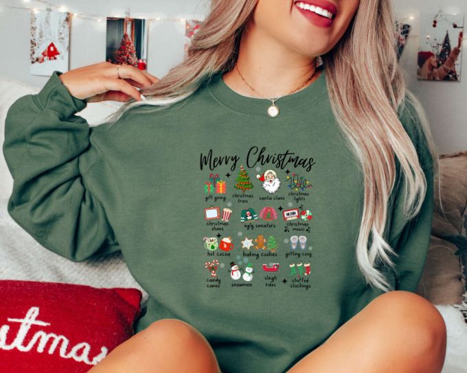 Cute Christmas Sweater: Merry Christmas Trees Sweatshirt - Perfect Christmas Gift 2