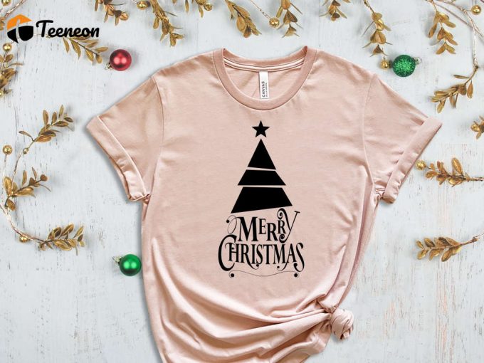 Merry Christmas T-Shirt, Christmas Tree Tshirt, Merry Xmas Apparel, Family Matching Christmas Tees, Cousin Group Shirt, Christmas Gift Ideas 1