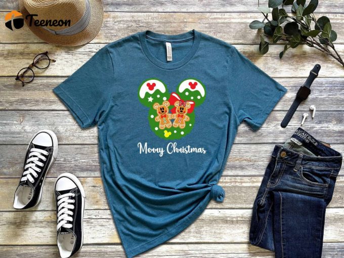 Merry Christmas T-Shirt, Mickey Mouse Shirt, Gingerbread Shirt, Cookie Shirt, Disney Shirts, Funny Xmas Shirts, Best Party Tees, Disney Gift 1