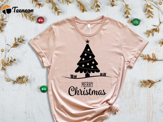 Merry Christmas Tree T-Shirt, Happy New Year, Merry Christmas Shirt, Xmas Apparel, Funny Christmas Tees, Christmas Clothing, Xmas Apparel 1