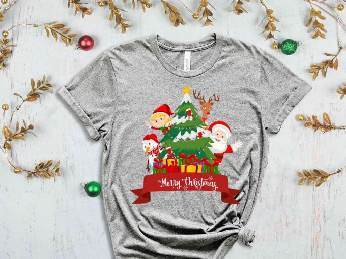 Merry Christmas Tree T-Shirt, Merry Xmas Shirt, Holiday Apparel, Funny Christmas Shirt, Christmas Squad, Xmas Tree Graphic Tees, Xmas Vibes 2