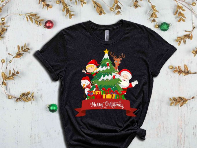 Merry Christmas Tree T-Shirt, Merry Xmas Shirt, Holiday Apparel, Funny Christmas Shirt, Christmas Squad, Xmas Tree Graphic Tees, Xmas Vibes 5