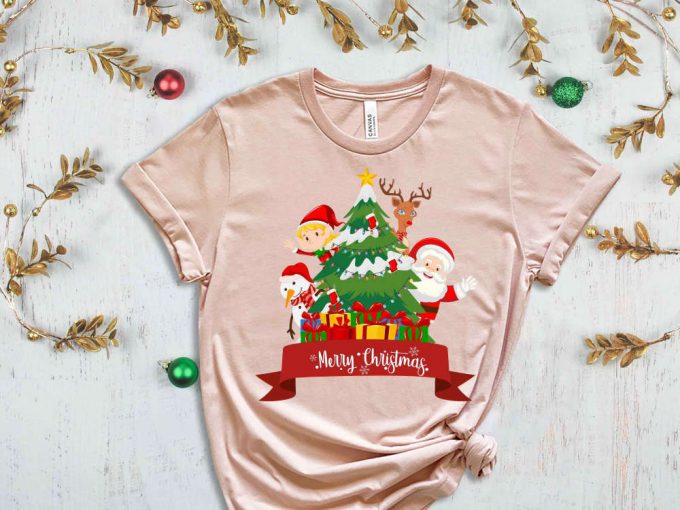 Merry Christmas Tree T-Shirt, Merry Xmas Shirt, Holiday Apparel, Funny Christmas Shirt, Christmas Squad, Xmas Tree Graphic Tees, Xmas Vibes 7