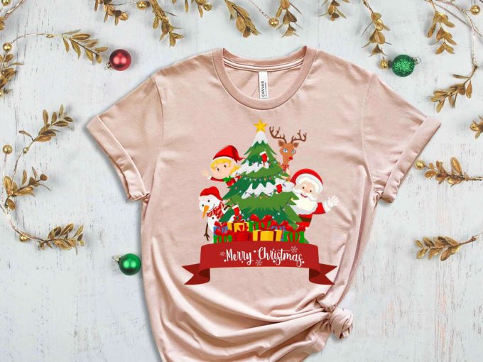 Merry Christmas Tree T-Shirt, Merry Xmas Shirt, Holiday Apparel, Funny Christmas Shirt, Christmas Squad, Xmas Tree Graphic Tees, Xmas Vibes 3