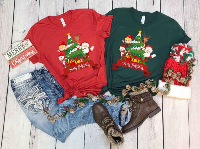 Merry Christmas Tree T-Shirt, Merry Xmas Shirt, Holiday Apparel, Funny Christmas Shirt, Christmas Squad, Xmas Tree Graphic Tees, Xmas Vibes 5