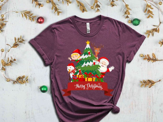 Merry Christmas Tree T-Shirt, Merry Xmas Shirt, Holiday Apparel, Funny Christmas Shirt, Christmas Squad, Xmas Tree Graphic Tees, Xmas Vibes 6