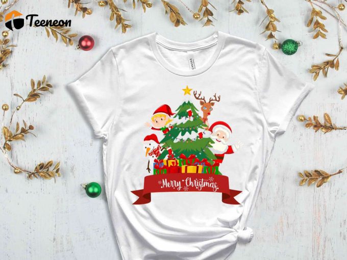 Merry Christmas Tree T-Shirt, Merry Xmas Shirt, Holiday Apparel, Funny Christmas Shirt, Christmas Squad, Xmas Tree Graphic Tees, Xmas Vibes 1