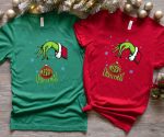 Merry Grinchmas Tshirt, Grinch Hand Shirt, Grinch Christmas Shirt for Women, Merry Grinchmas Tee, Cute Grinch T-shirt for Girls