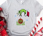 Merry Grinchmas Tshirt, Grinch Hand Shirt, Grinch Christmas Shirt for Women, Merry Grinchmas Tee, Cute Grinch T-shirt for Girls