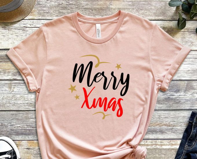 Merry Xmas T-Shirt, Merry Christmas Shirt, Cute Christmas Shirt, Xmas Gift, Christmas Apparel, Holiday Tshirt, Xmas Apparel, Christmas Vibes 3