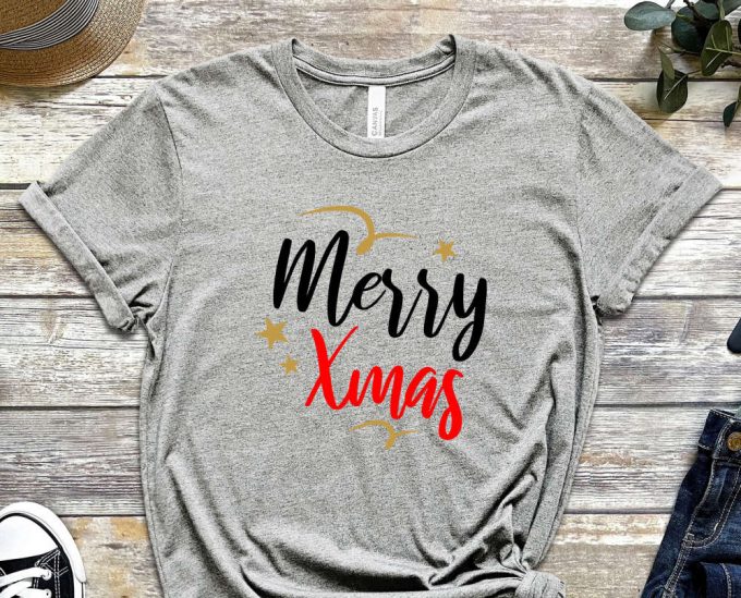 Merry Xmas T-Shirt, Merry Christmas Shirt, Cute Christmas Shirt, Xmas Gift, Christmas Apparel, Holiday Tshirt, Xmas Apparel, Christmas Vibes 4