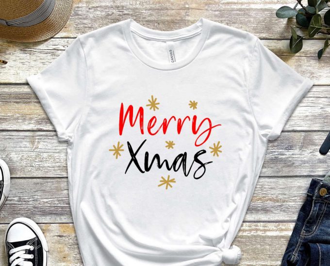 Merry Xmas T-Shirt, Xmas Gift, Christmas Apparel, Merry Christmas Shirt, Cute Christmas Shirt, Holiday Tshirt, Xmas Apparel, Christmas Vibes 4