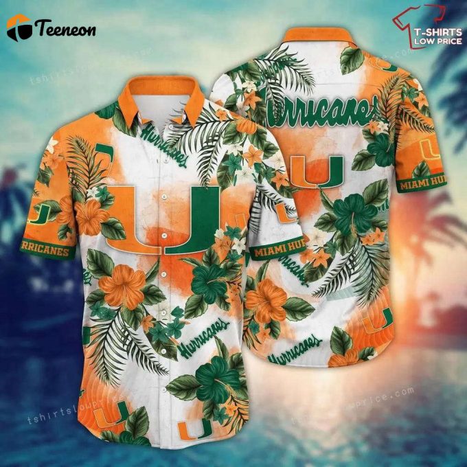 Miami Hurricanes Hawaii Shirt, Best Gift For Men And Women 1