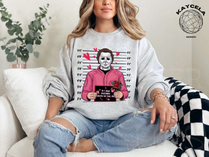 Spook Your Valentine With Michael Myers Horror Shirt &Amp; Creepy Sweater - Perfect Scary Valentines Day Gift For Horror Fanatics! (121 Characters) 3