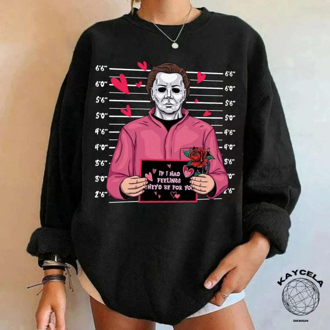 Spook Your Valentine With Michael Myers Horror Shirt &Amp; Creepy Sweater - Perfect Scary Valentines Day Gift For Horror Fanatics! (121 Characters) 4
