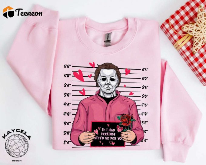 Spook Your Valentine With Michael Myers Horror Shirt &Amp;Amp; Creepy Sweater - Perfect Scary Valentines Day Gift For Horror Fanatics! (121 Characters) 1