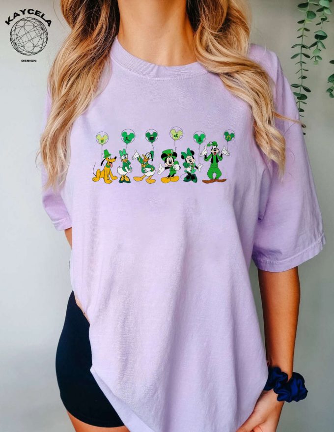 Get Lucky With Mickey And Friends: Disney St Patrick’s Day Shirt – Wdw &Amp; Disneyland Four Leaf Clover Shamrock Lucky Tees Matching Disney Attire 5