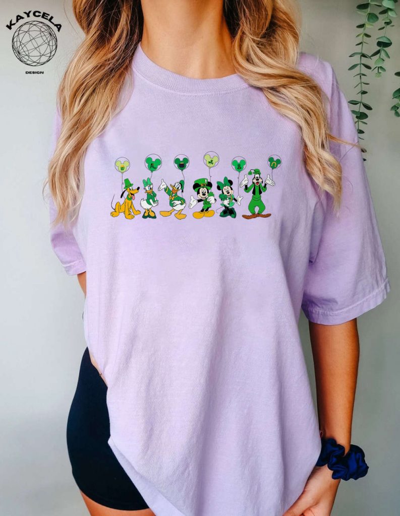 Get Lucky With Mickey And Friends: Disney St Patrick’s Day Shirt – Wdw &Amp; Disneyland Four Leaf Clover Shamrock Lucky Tees Matching Disney Attire 14