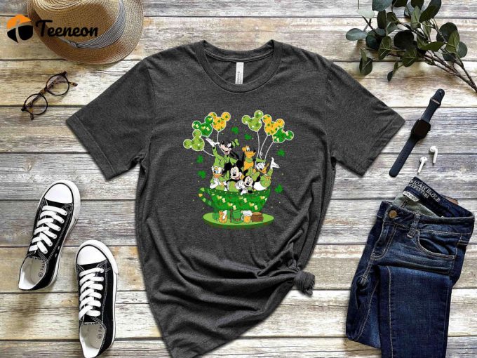 Mickey And Friends T-Shirt, St Patrick'S Day Shirt, Irish Day Shirt, Feeling Lucky Shirt, Shamrock Shirt, Disneyworld Shirt, Donald Duck Tee 1