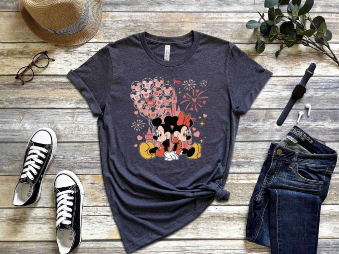 Mickey And Minnie T-Shirt, Love Shirt, Disney Shirt, Couple Shirt, Heart Shirt, Disneyworld Shirt, Happy Valentines Day, Retro Vibes Shirt 3