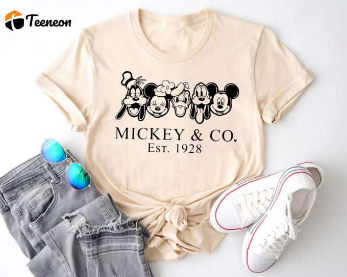 Retro Vintage Disney Shirt – Mickey &Amp;Amp; Co 1928 Disneyworld Shirts Family Mickey And Friends Shirt