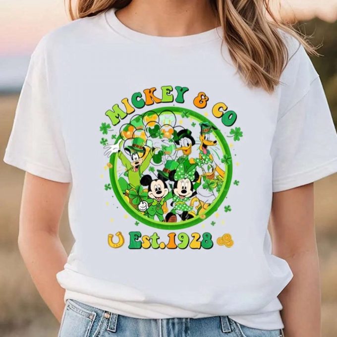 Stylish Mickey Co Est 1928 St Patrick S Day Tee: Celebrate In Green! 2