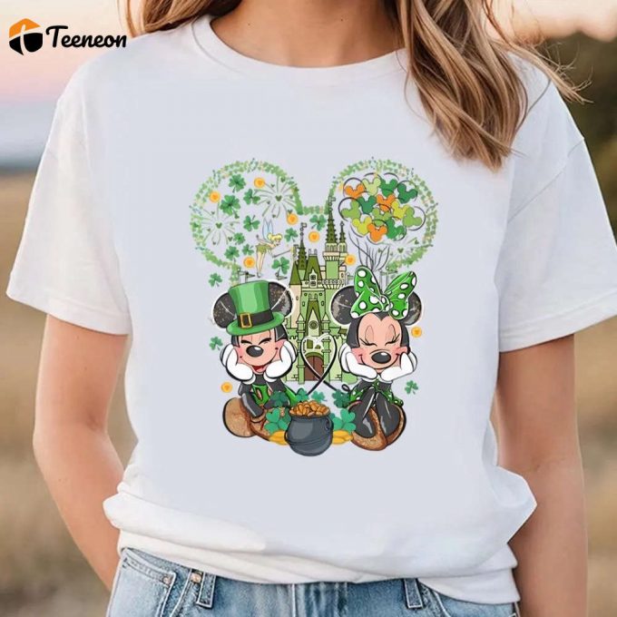 Lucky Disney Couple T-Shirt: Mickey &Amp;Amp; Minnie St Patrick S Day Wear 1