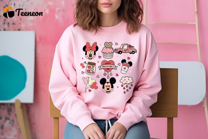 Disney Valentine Shirts: Mickey &Amp;Amp; Minnie Couple Sweatshirt For Honeymoon &Amp;Amp; Disneyland 1