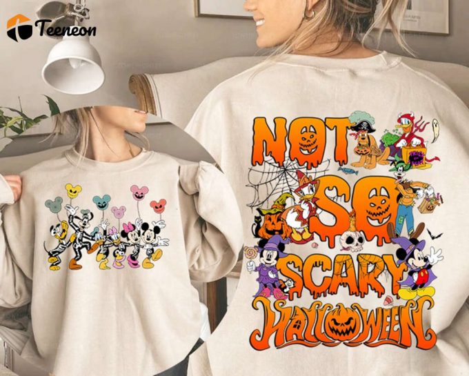 Mickey S Not-So-Scary Halloween Party 2023 Shirt: Disneyland Mickey And Friends Halloween Family Trip 1