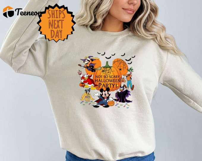 Spooky Disney Halloween Sweater: Mickey S Not-So-Scary Party Sweatshirt For Families 1